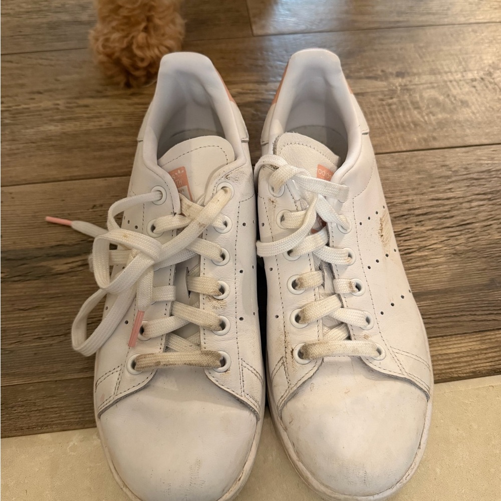 adidas White and Pink Women's Sneakers